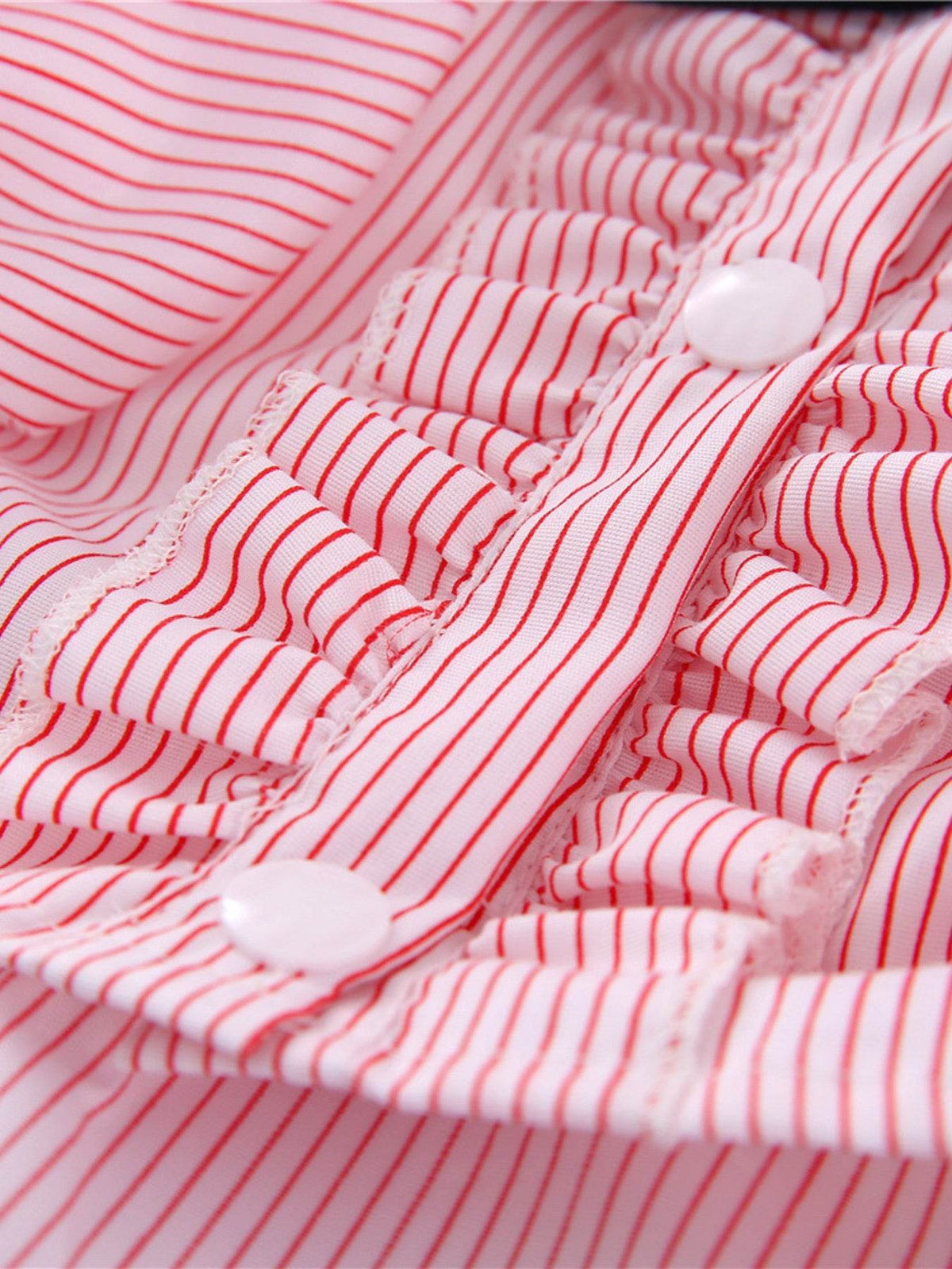 striped ruffle pet top with bow for playful everyday wear