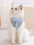 Striped pet top with tied bow detail for comfort and style