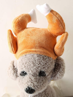 Thanksgiving pet costume turkey leg headwear by SweetPaw