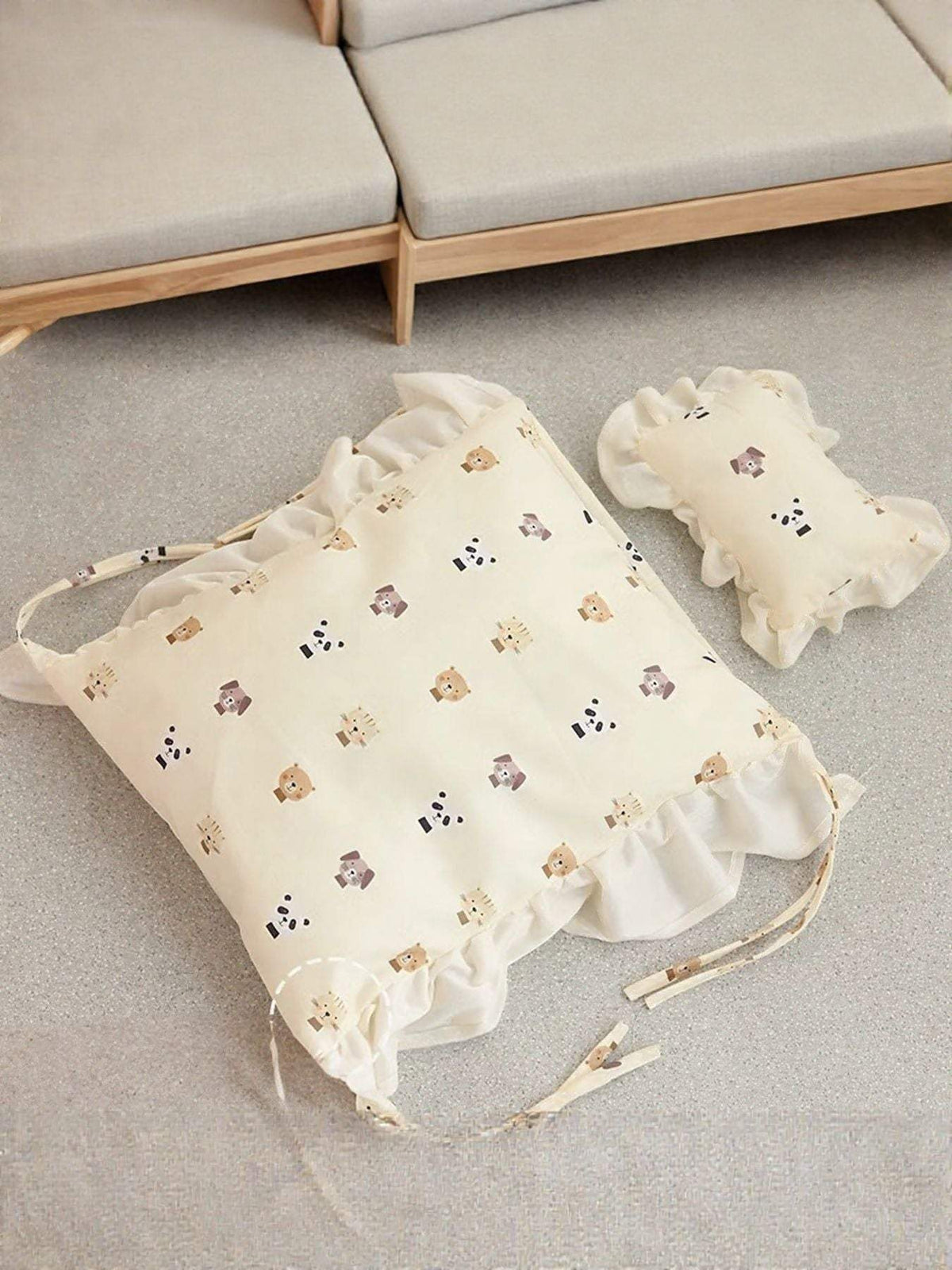 sturdy stylish wooden pet bed with supportive frame